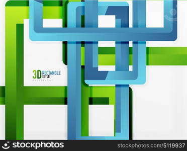 Rectangle tube elements, vector background. Rectangle tube elements, vector 3d background