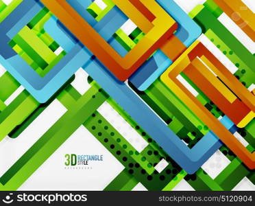 Rectangle tube elements, vector background. Rectangle tube elements, vector 3d background