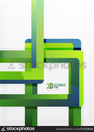 Rectangle tube elements, vector background. Rectangle tube elements, vector 3d background