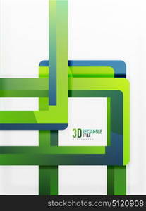 Rectangle tube elements, vector background. Rectangle tube elements, vector 3d background