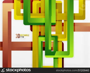 Rectangle tube elements, vector background. Rectangle tube elements, vector 3d background