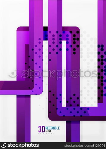 Rectangle tube elements, vector background. Rectangle tube elements, vector 3d background