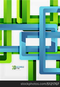 Rectangle tube elements, vector background. Rectangle tube elements, vector 3d background