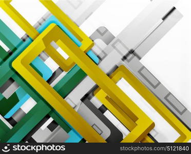 Rectangle tube elements, vector background. Rectangle tube elements, vector 3d background