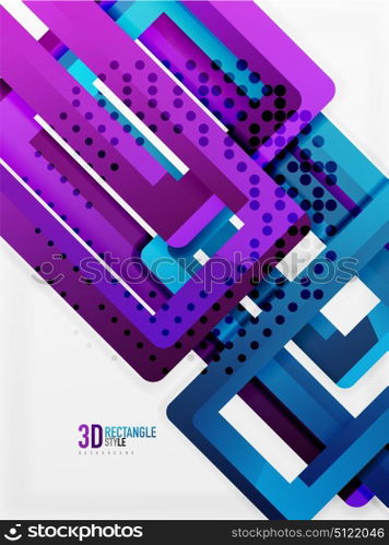 Rectangle tube elements, vector background. Rectangle tube elements, vector 3d background