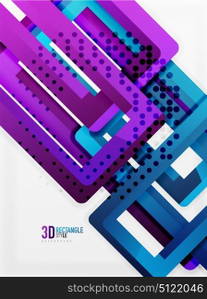 Rectangle tube elements, vector background. Rectangle tube elements, vector 3d background