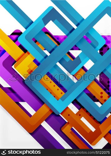Rectangle tube elements, vector background. Rectangle tube elements, vector 3d background