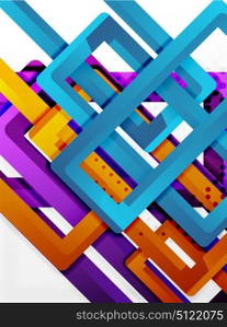 Rectangle tube elements, vector background. Rectangle tube elements, vector 3d background