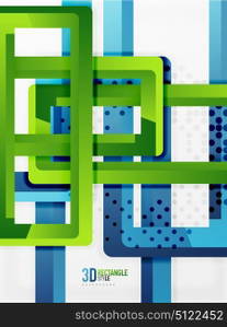 Rectangle tube elements, vector background. Rectangle tube elements, vector 3d background