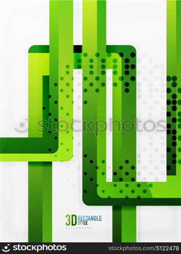 Rectangle tube elements, vector background. Rectangle tube elements, vector 3d background
