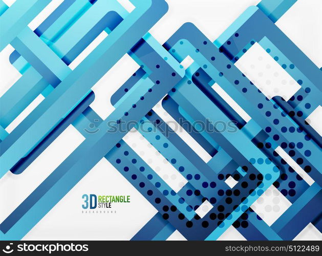 Rectangle tube elements, vector background. Rectangle tube elements, vector 3d background