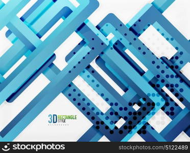 Rectangle tube elements, vector background. Rectangle tube elements, vector 3d background