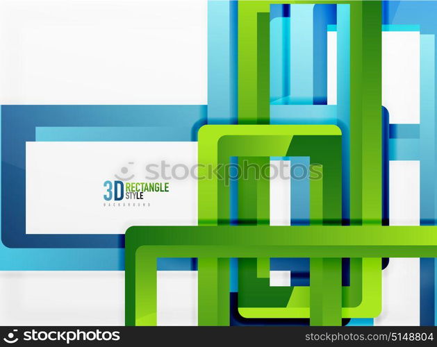 Rectangle tube elements, vector background. Rectangle tube elements, vector 3d background