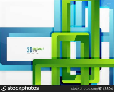 Rectangle tube elements, vector background. Rectangle tube elements, vector 3d background