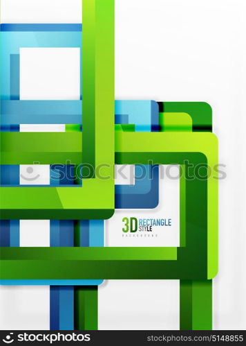 Rectangle tube elements, vector background. Rectangle tube elements, vector 3d background