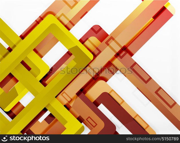 Rectangle tube elements, vector background. Rectangle tube elements, vector 3d background