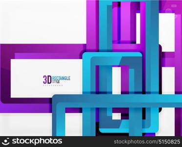 Rectangle tube elements, vector background. Rectangle tube elements, vector 3d background