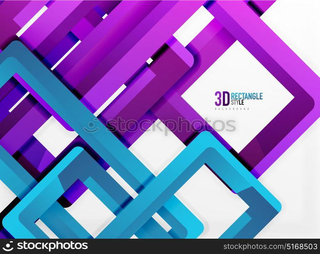 Rectangle tube elements, vector background. Rectangle tube elements, vector 3d background