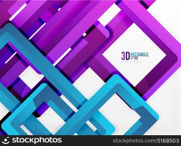 Rectangle tube elements, vector background. Rectangle tube elements, vector 3d background