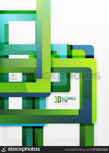 Rectangle tube elements, vector background. Rectangle tube elements, vector 3d background