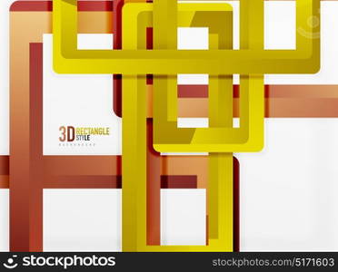 Rectangle tube elements, vector background. Rectangle tube elements, vector 3d background