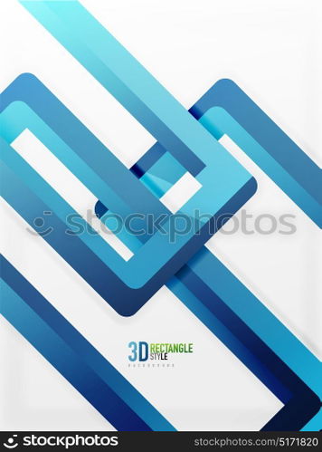 Rectangle tube elements, vector background. Rectangle tube elements, vector 3d background