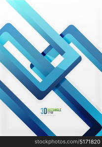 Rectangle tube elements, vector background. Rectangle tube elements, vector 3d background