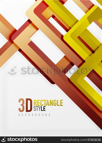 Rectangle tube elements, vector background. Rectangle tube elements, vector 3d background