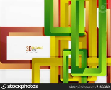 Rectangle tube elements, vector background. Rectangle tube elements, vector 3d background