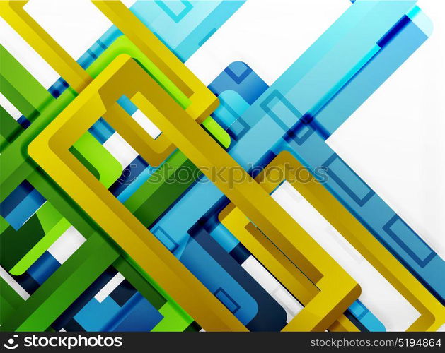 Rectangle tube elements, vector background. Rectangle tube elements, vector 3d background