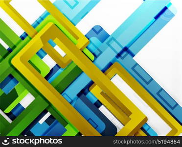 Rectangle tube elements, vector background. Rectangle tube elements, vector 3d background