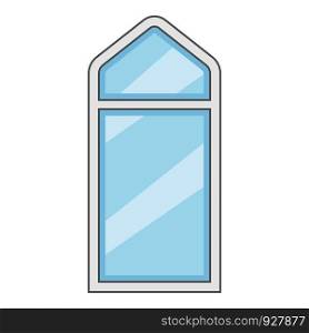 Rectangle window frame icon. Cartoon illustration of rectangle window frame vector icon for web. Rectangle window frame icon, cartoon style