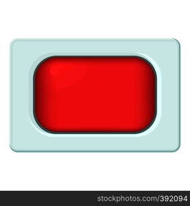 Rectangular button icon. Cartoon illustration of rectangular button vector icon for web. Rectangular button icon, cartoon style