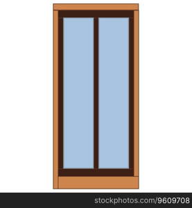 Rectangular colored window for home isolated on white background. Vector clipart.. Rectangular colored window for home isolated on white background. Clipart.