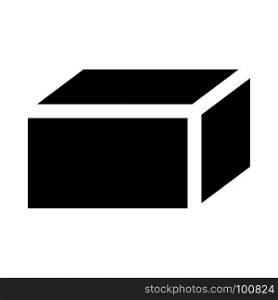 rectangular cuboid shape, icon on isolated background