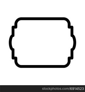 rectangular frame, icon on isolated background