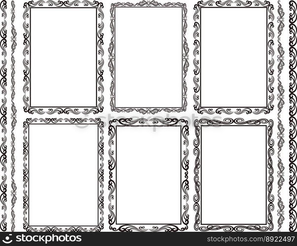 Rectangular frames vector image