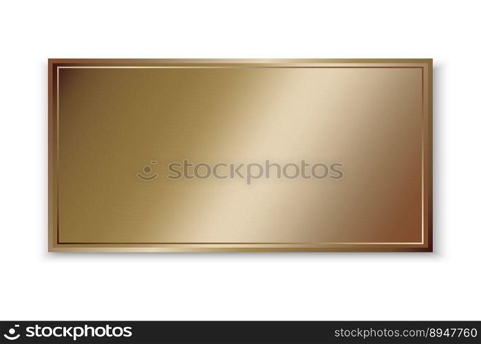 Rectangular gold plate. goldenplate for decoration design. Vector illustration. EPS 10.. Rectangular gold plate. goldenplate for decoration design. Vector illustration.
