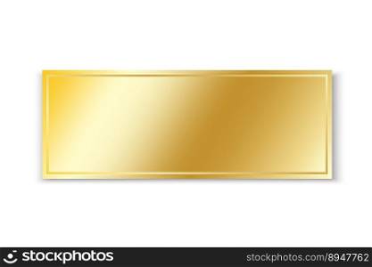 Rectangular gold plate. goldenplate for decoration design. Vector illustration. EPS 10.. Rectangular gold plate. goldenplate for decoration design. Vector illustration.