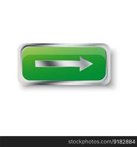 Rectangular green arrow button for web design. Vector illustration. EPS 10.. Rectangular green arrow button for web design. Vector illustration.