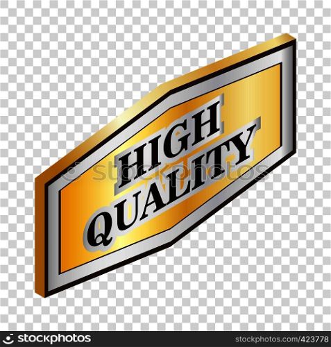 Rectangular label high quality isometric icon 3d on a transparent background vector illustration. Rectangular label high quality isometric icon
