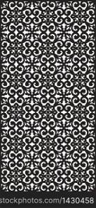 Rectangular lattice pattern background in oriental style. Arabesque. Good idea for metallic gratings with laser cutting. Vector editable illustration. Rectangular lattice pattern background in oriental style. Arabesque.