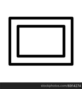 rectangular photo frame, icon on isolated background