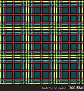Rectangular seamless vector pattern as a tartan plaid in muted colors