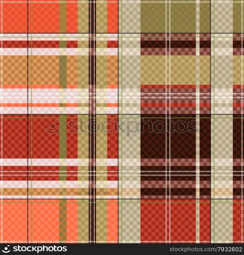 Rectangular seamless vector pattern as a tartan plaid mainly in light brown colors. Tartan seamless texture mainly in light brown hues
