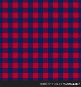 Rectangular seamless vector pattern as a tartan plaid mainly in red and dark hues of blue and violet. Tartan seamless contrast rectangular texture