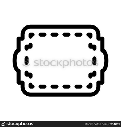 rectangular shape frame, icon on isolated background