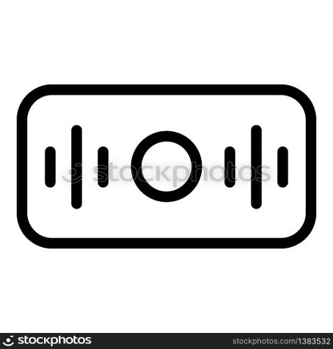 Rectangular smart speaker icon. Outline rectangular smart speaker vector icon for web design isolated on white background. Rectangular smart speaker icon, outline style