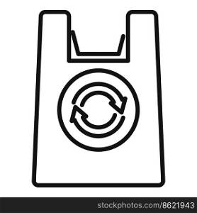 Recycle bag icon outline vector. Eco waste. Biodegradable plastic. Recycle bag icon outline vector. Eco waste