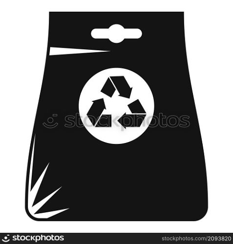 Recycle bag icon simple vector. Eco reusable bag. Canvas handbag. Recycle bag icon simple vector. Eco reusable bag
